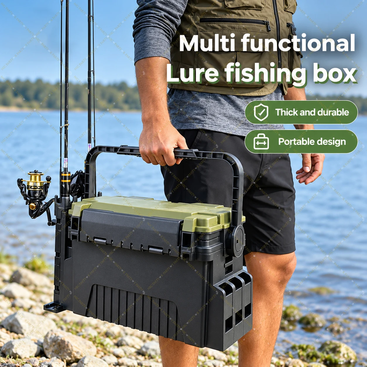 Fishing Kayak Crate - Boîte de pêche de grande capacité,