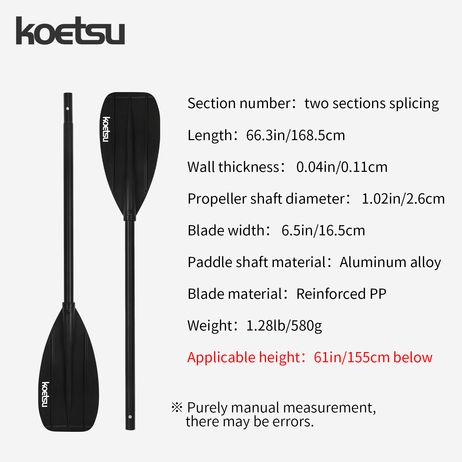 KOETSU – pagaie de Kayak à Dou - Fishing Kayak Paddle avis et prix
